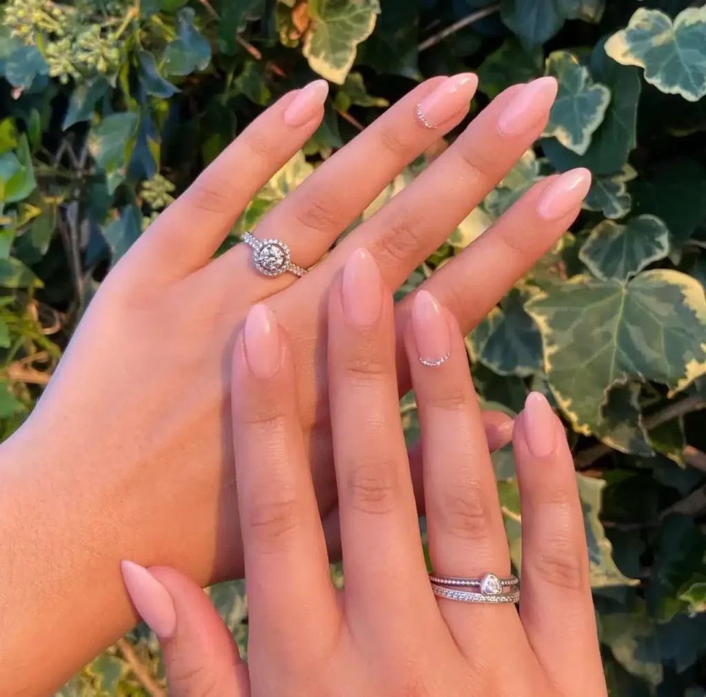 classy engagement nails