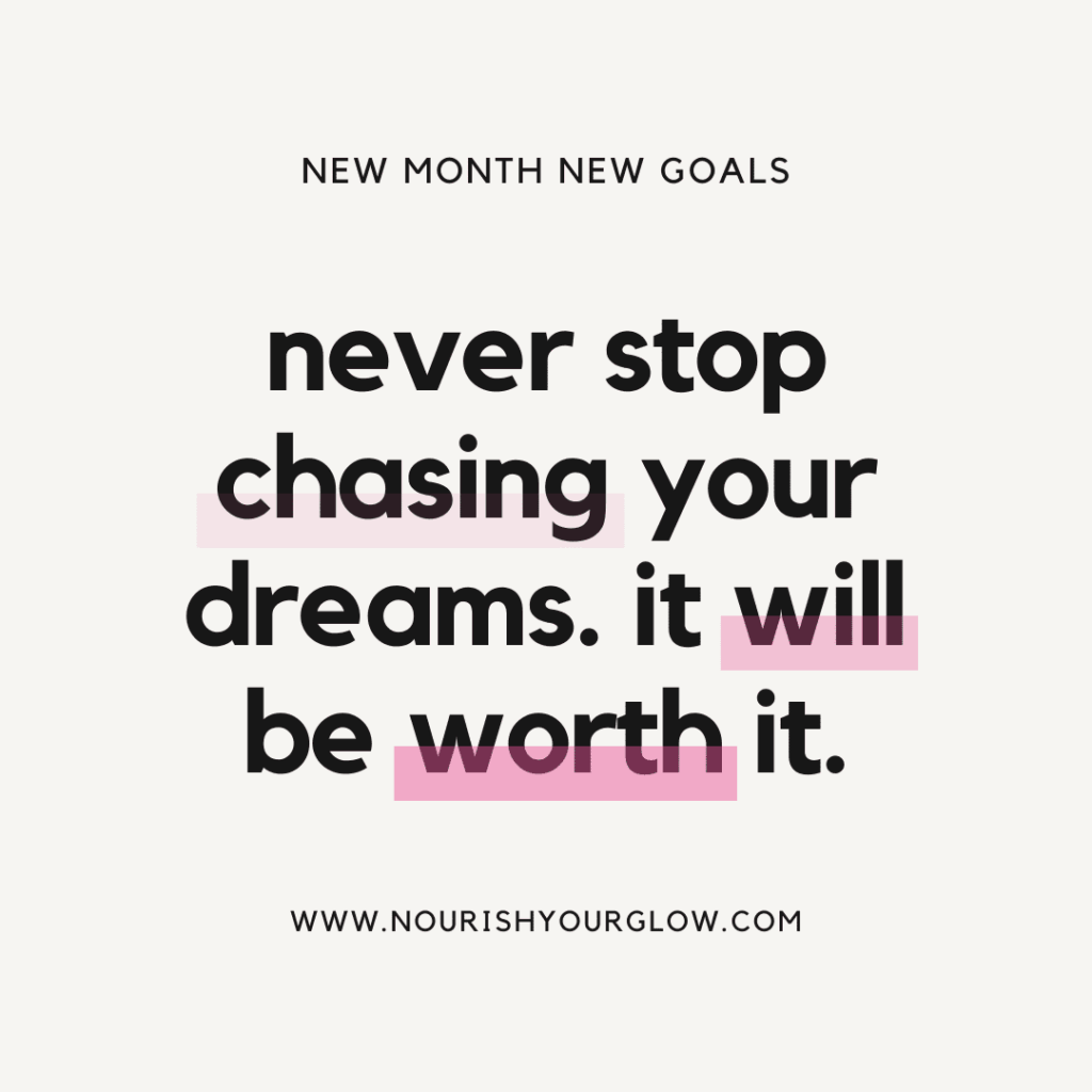 NEW MONTH NEW GOALS