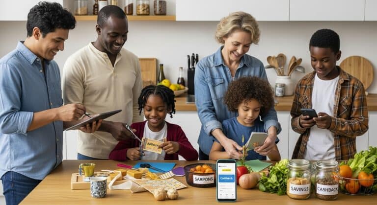 family budgeting, saving money, household finance
