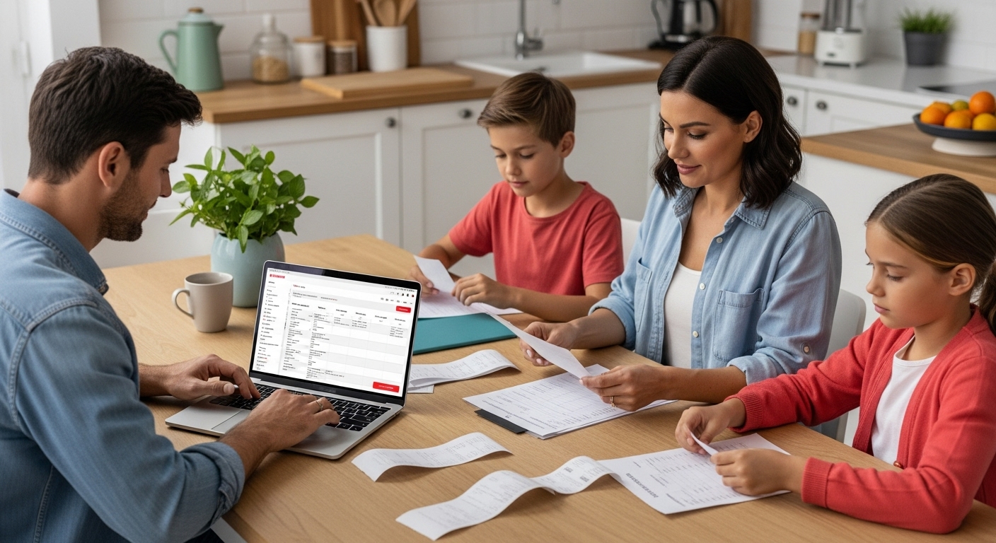 family expense tracking, budget organization