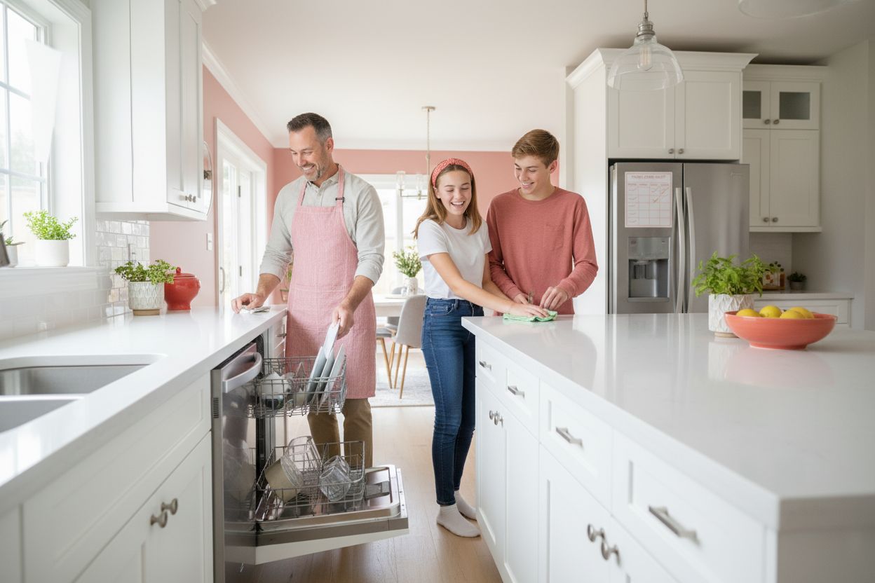 teen chores family teamwork