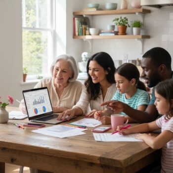 family budgeting discussion