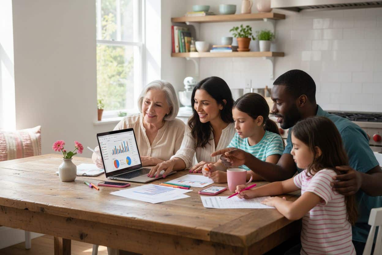 family budgeting discussion