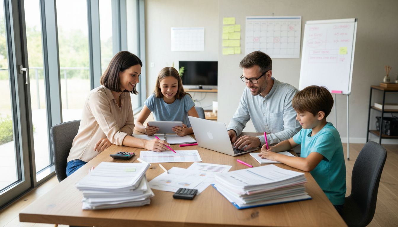 family budgeting meeting