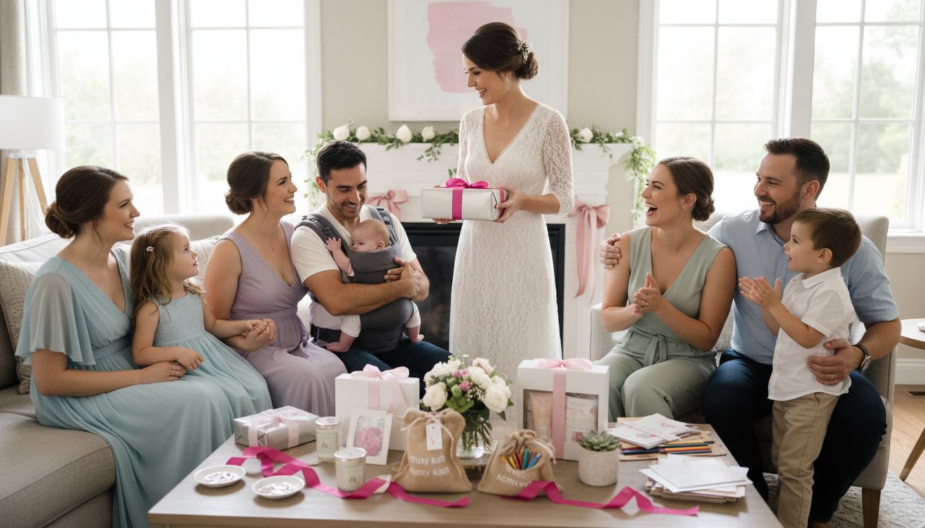 bridesmaids gifting family celebration