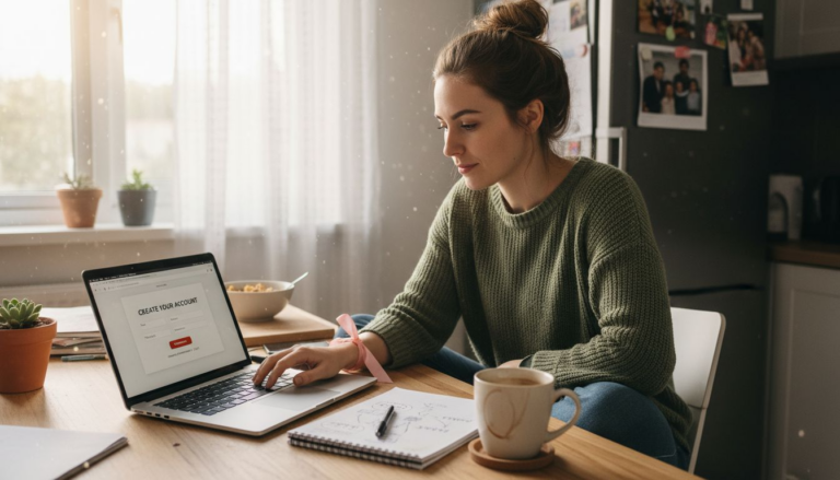 Blogger setting up Pinterest business account