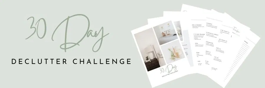 Printable checklists and home organization worksheets for a 30-day challenge
