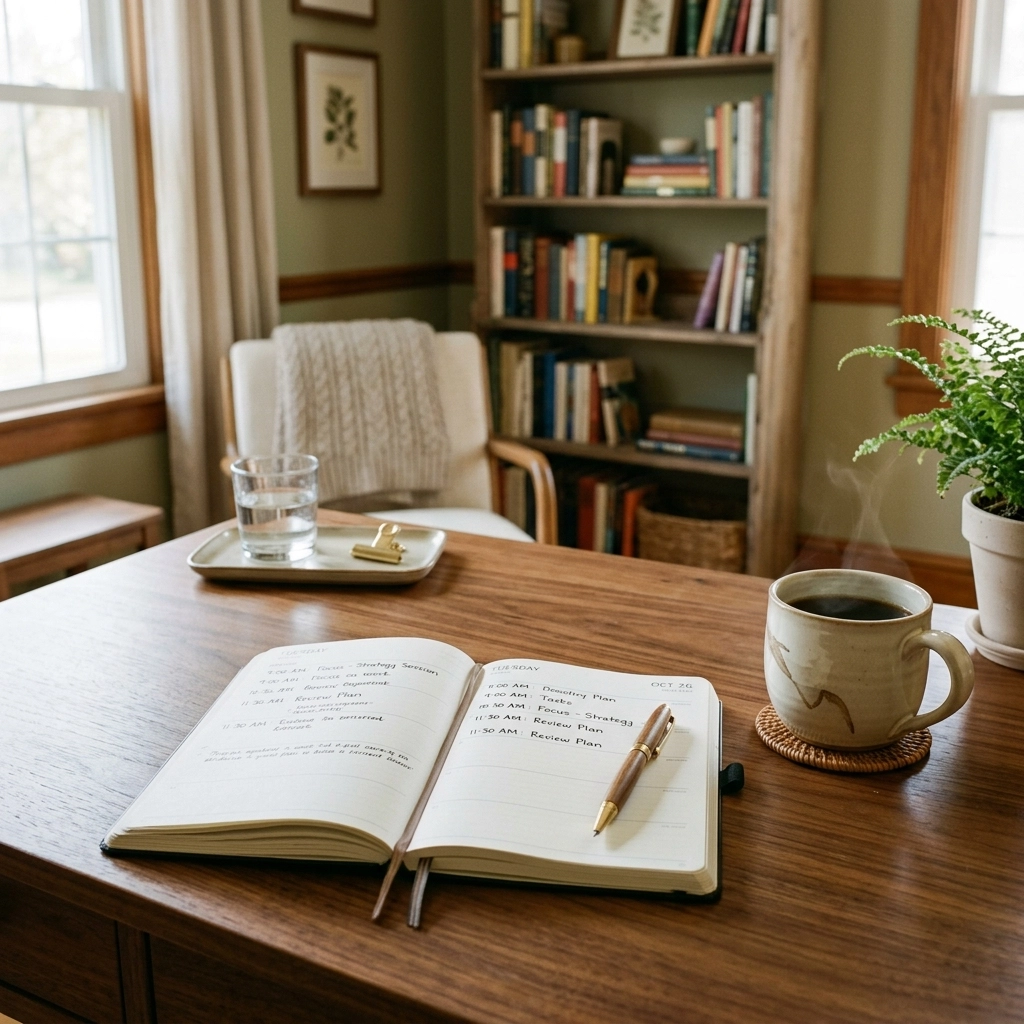 A focused workspace designed for single-tasking and clarity.