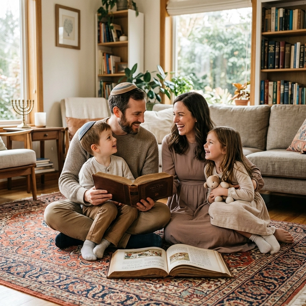 Traditional family together