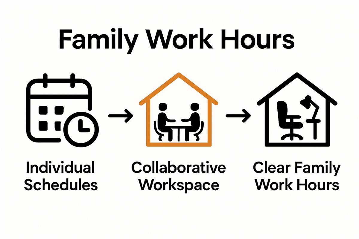 Step-by-step guide to family work-from-home routines
