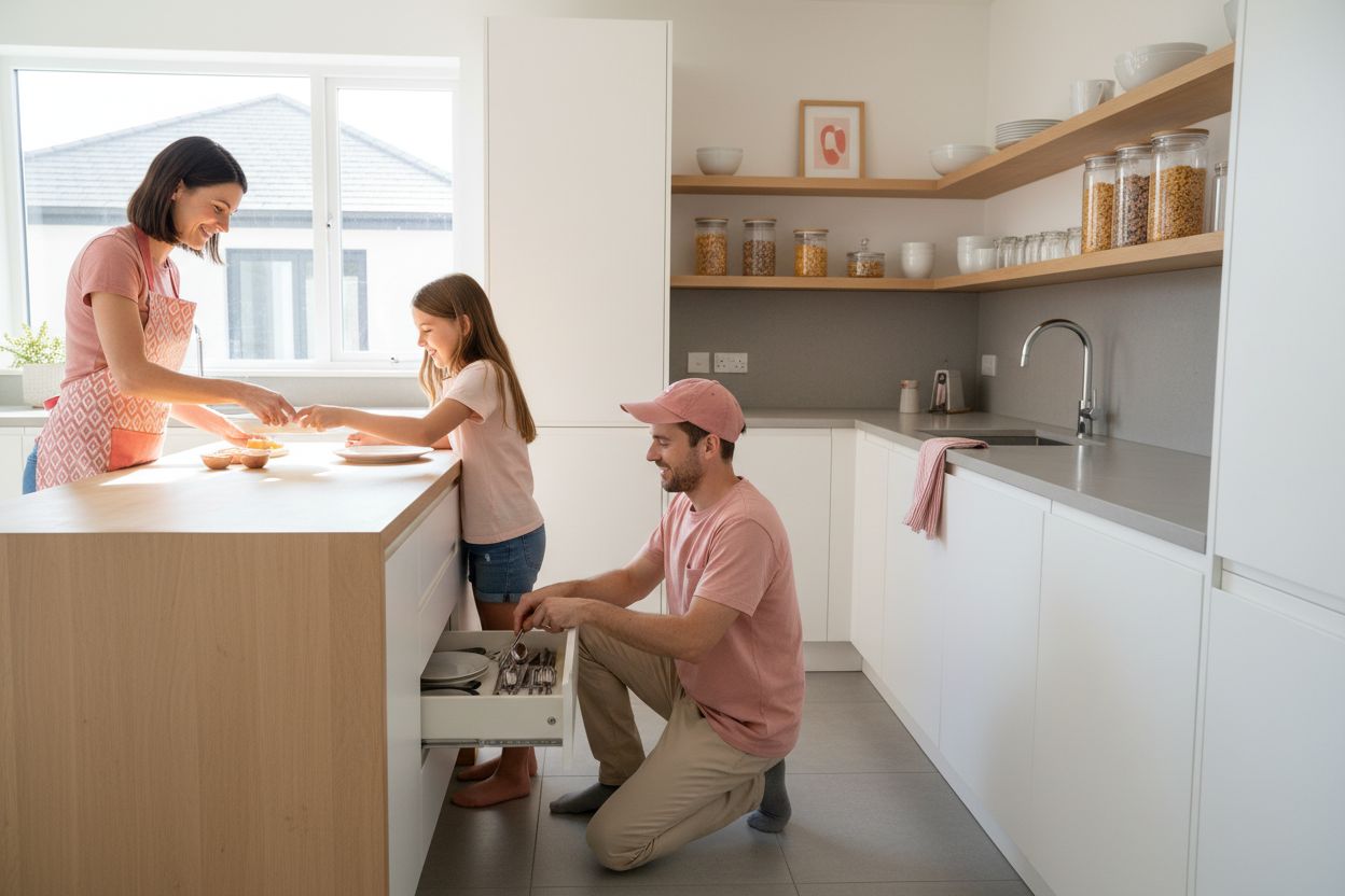 organized kitchen family routine