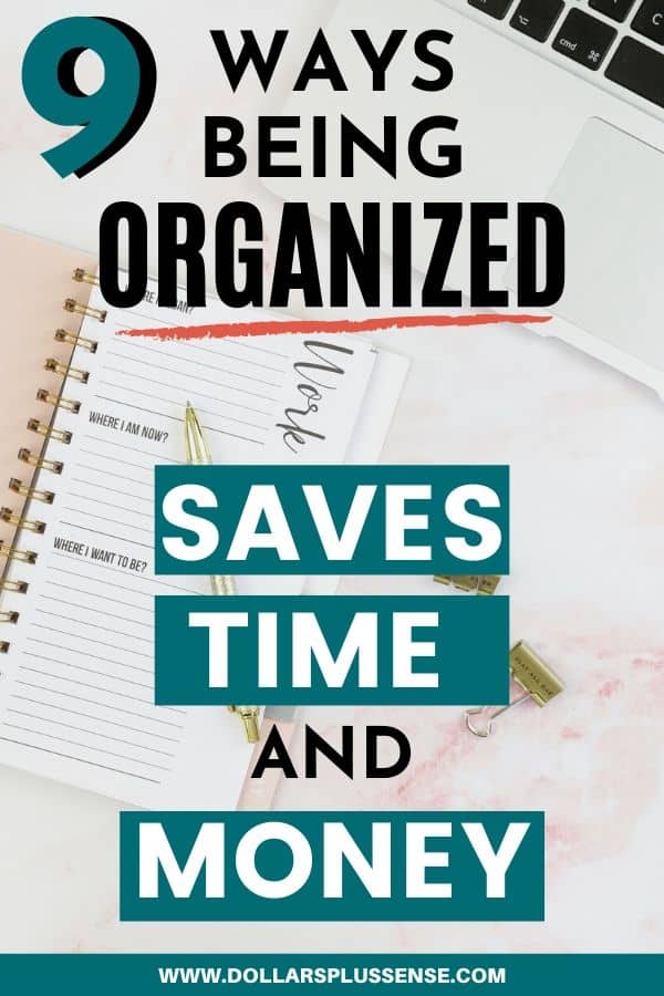 benefits of being organized pin