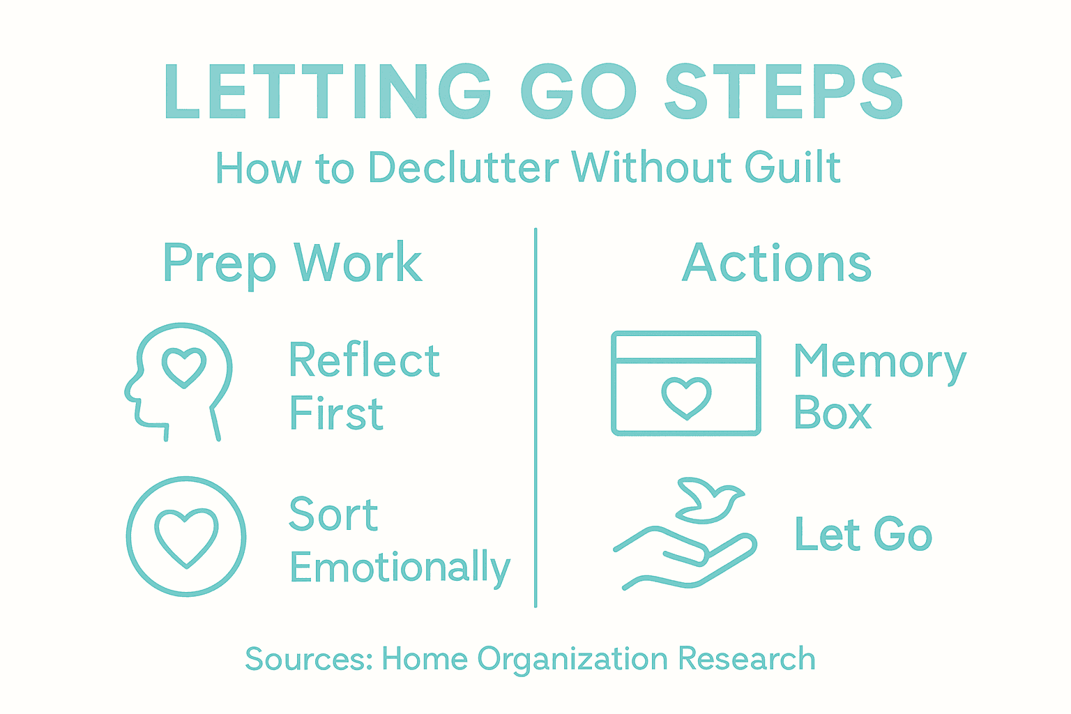 Infographic on letting go of sentimental items
