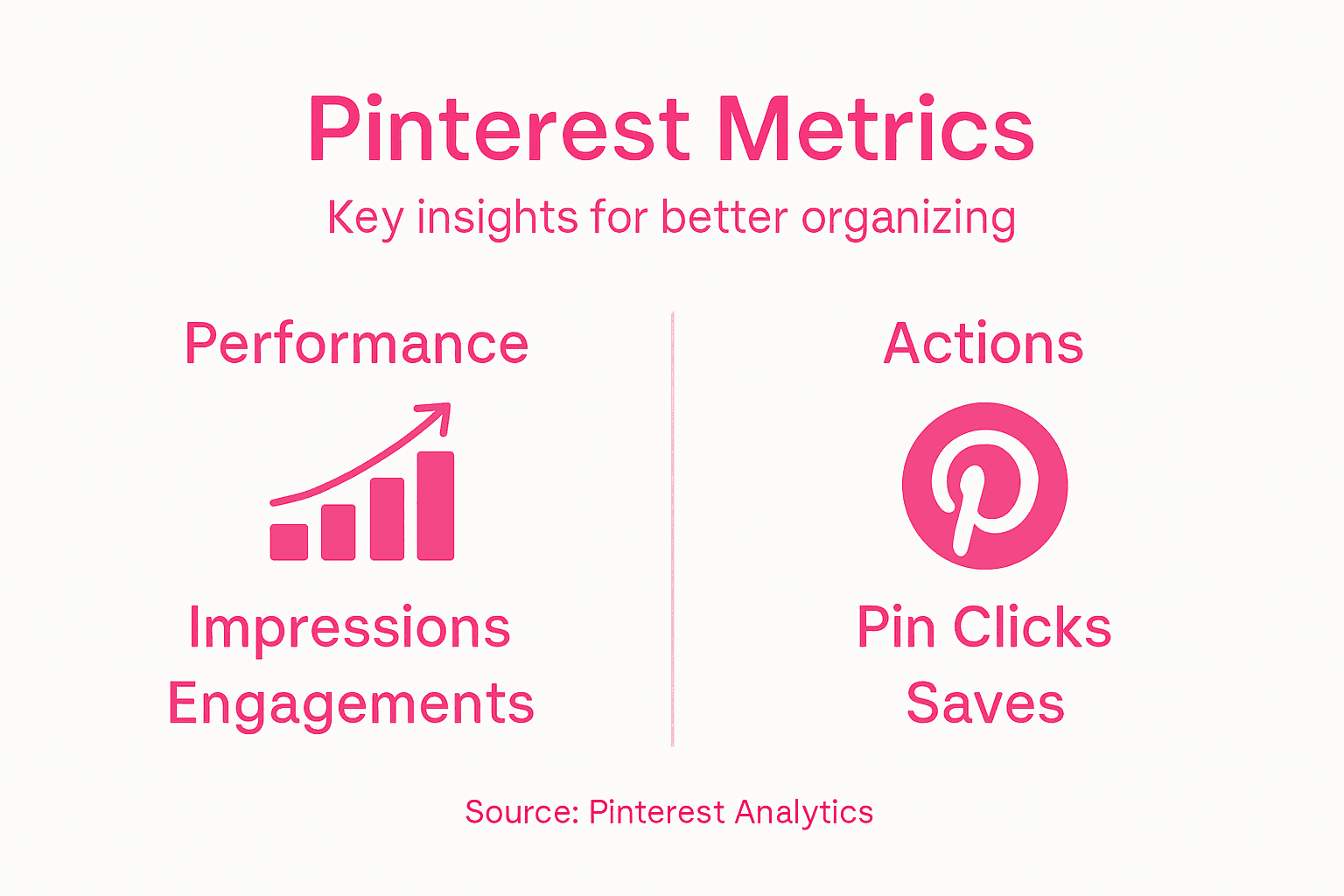 Pinterest analytics infographic with metrics