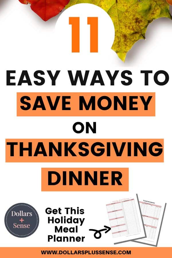 Thanksgiving dinner on a budget pin
