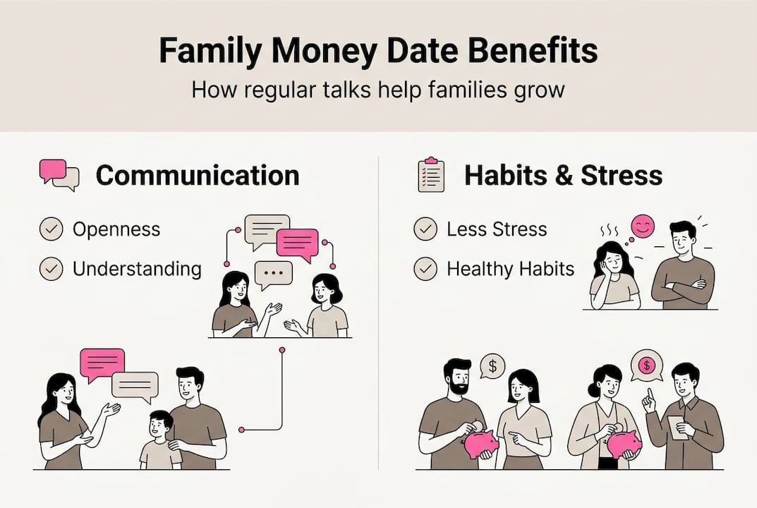 Infographic showing family money date benefits