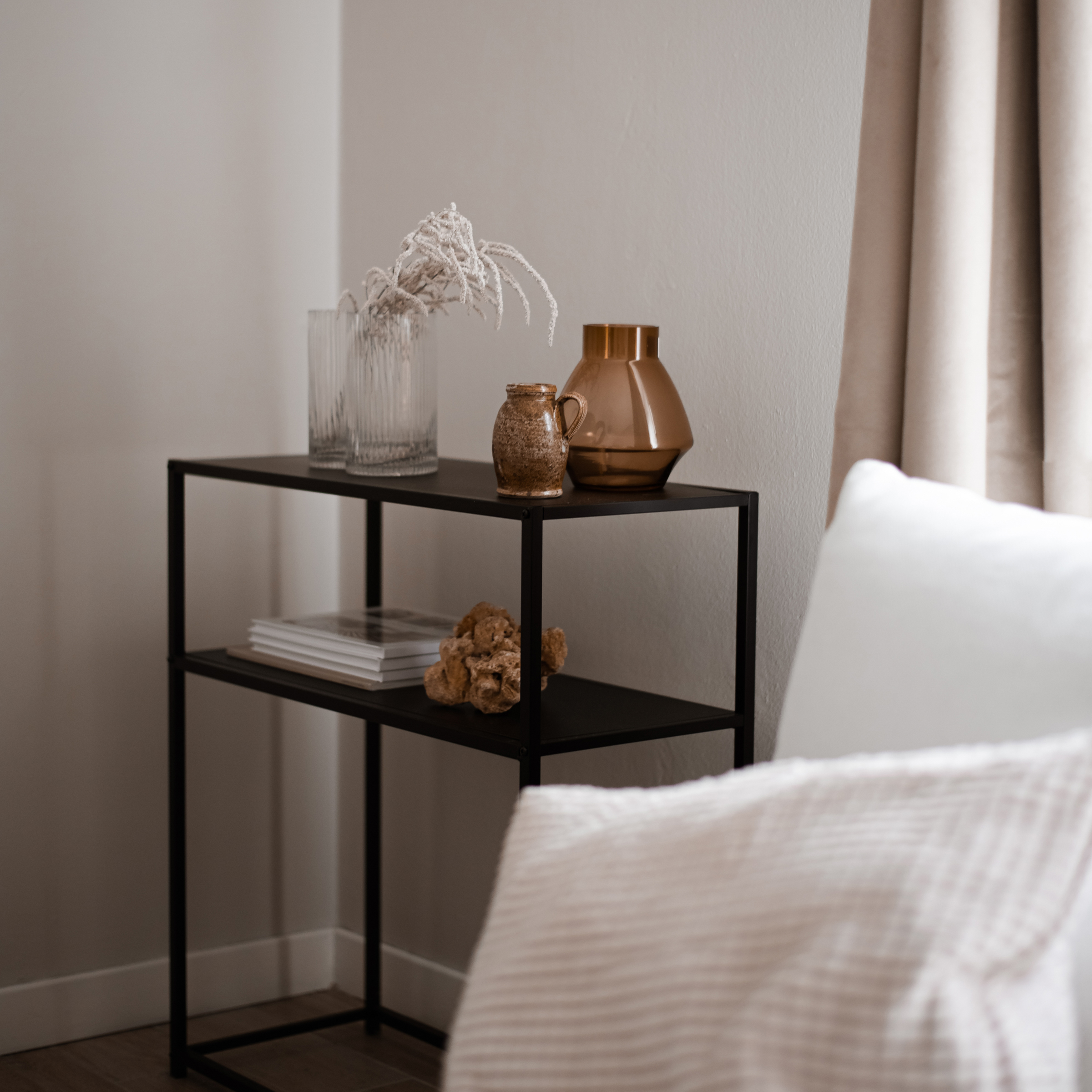 A living room side table