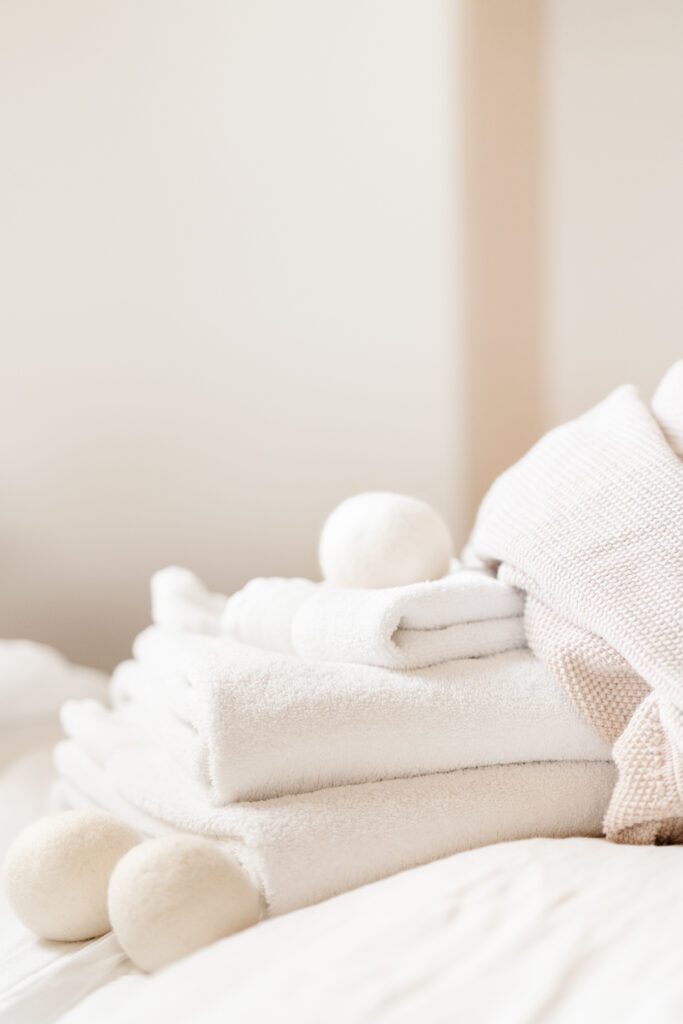 A stack of neatly folded towels