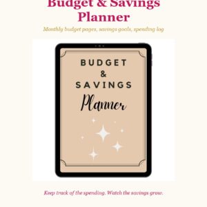 Budget & Savings Planner: Monthly Budget Printable (PDF) - cover