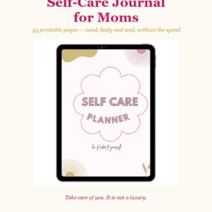 Self-Care Journal for Moms: 43-Page Printable - cover