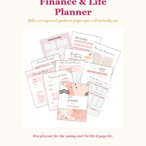 Finance & Life Planner: Bills, Savings + Goals Printable (PDF) - cover