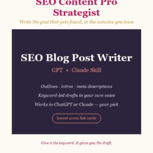 SEO Content Pro Strategist - The Homefire Method cover