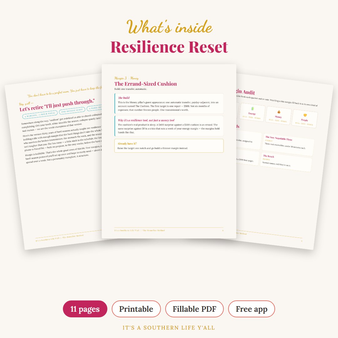 What's inside Resilience Reset: Margin Audit + Minimum Viable Day Plan (PDF) - sample pages