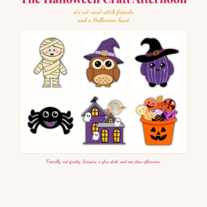 The Halloween Craft Afternoon, a 33-page printable kids craft pack from The Homefire Method